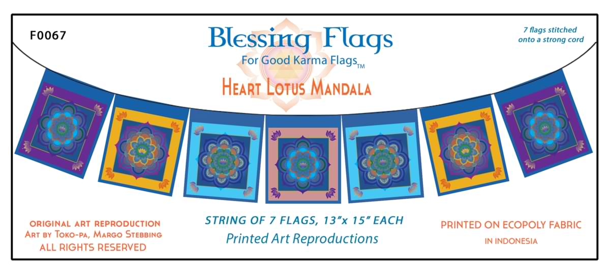 Heart Lotus Flag