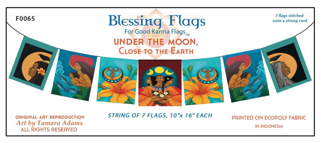Under The Moon Blessing Flags